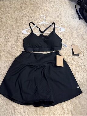 🆕Nike Black Sports Bra and Skort Active Set